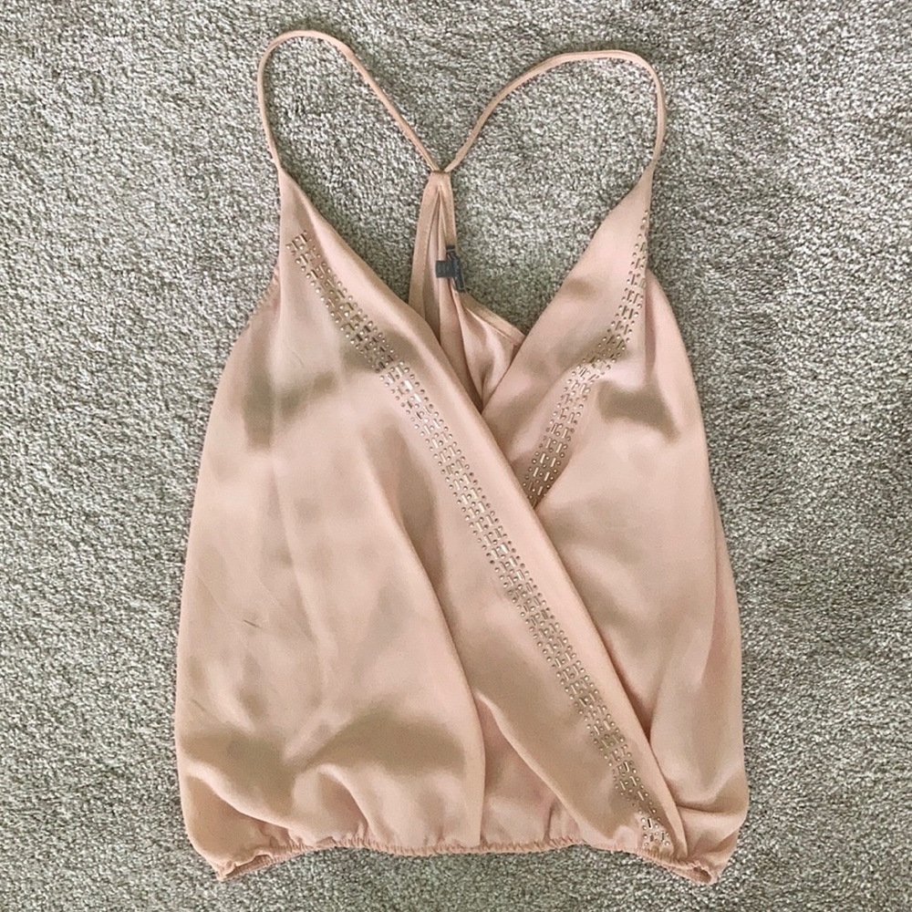 Charolette Russe Cross Cross Front Top with Gems